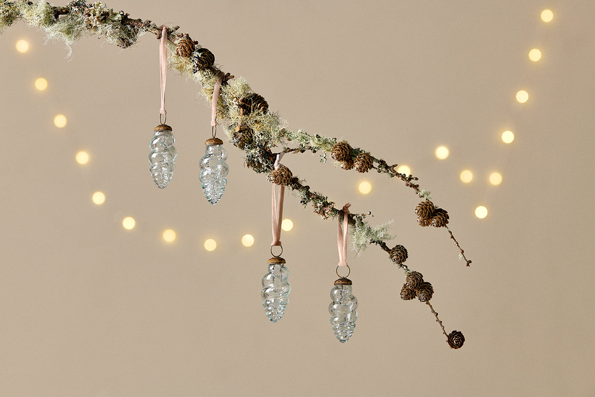 Nkuku Khol Shell Baubles Clear Antique (Set Of 4)