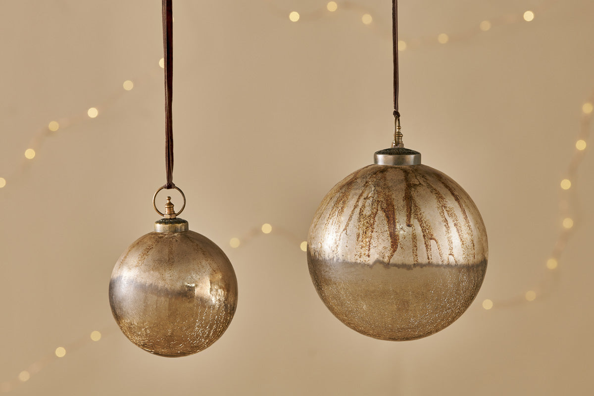 Nkuku Konara Giant Bauble Gold Crackle