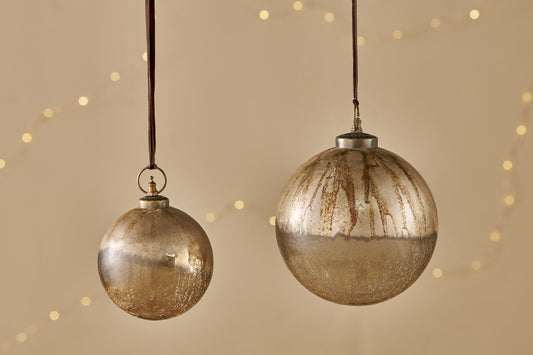 Nkuku Konara Giant Bauble Gold Crackle