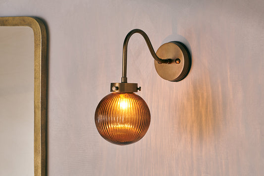 Nkuku Konnie Bathroom Wall Light Amber