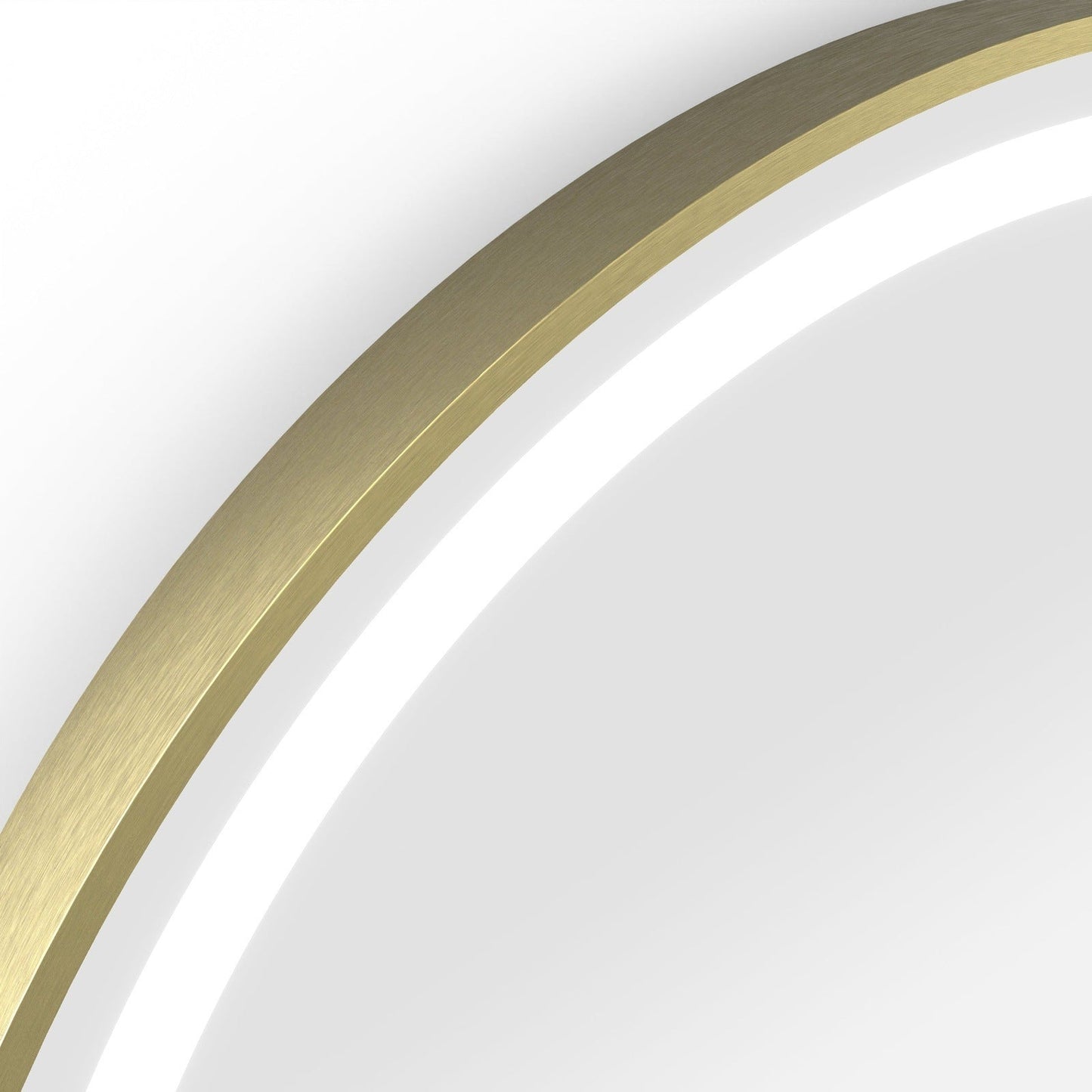 Origins Living Lomax Light Round Mirror 70cm Brushed Brass