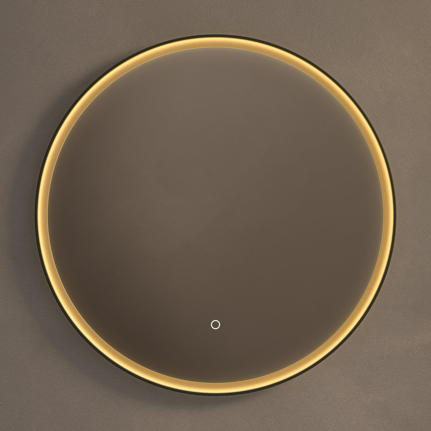 Origins Living Luxor Round Illuminated Mirror 80cm Gold & Black