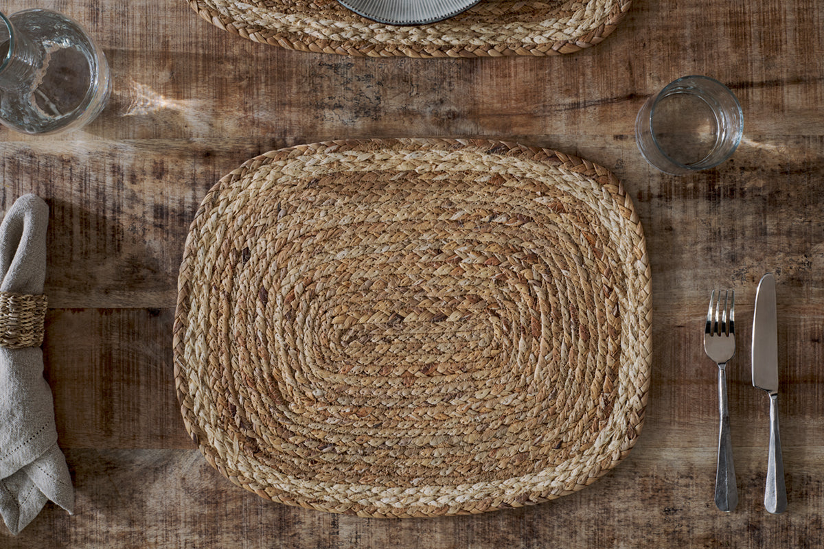 Nkuku Lam Rectangular Tablemats Natural (Set Of 4)