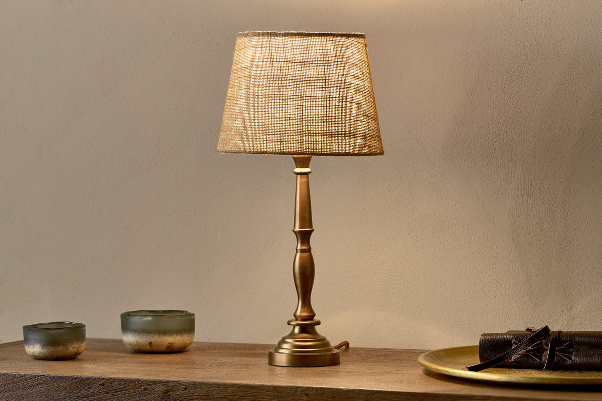 Nkuku Lele Solid Brass Table Lamp