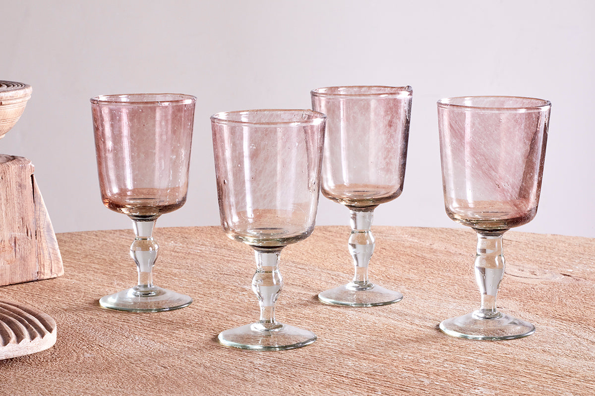 Nkuku Llanera Wine Glass Plum (Set Of 4)