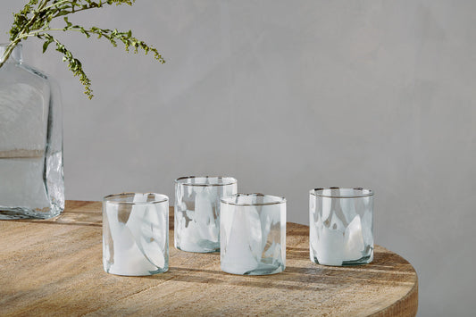 Nkuku Lohara Tumbler White (Set Of 4)
