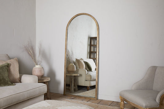 Nkuku Murwara Full Length Mirror Antique Brass