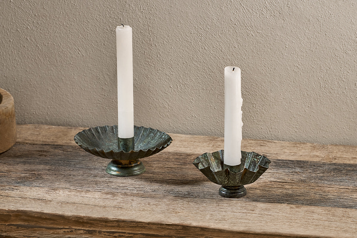 Nkuku Matu Candle Holder Antique Patina