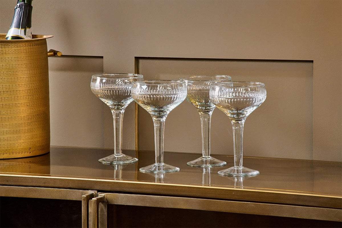 Nkuku Mila Champagne Glass Clear (Set Of 4)