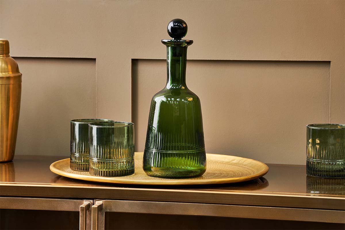 Nkuku Mila Decanter Dark Emerald