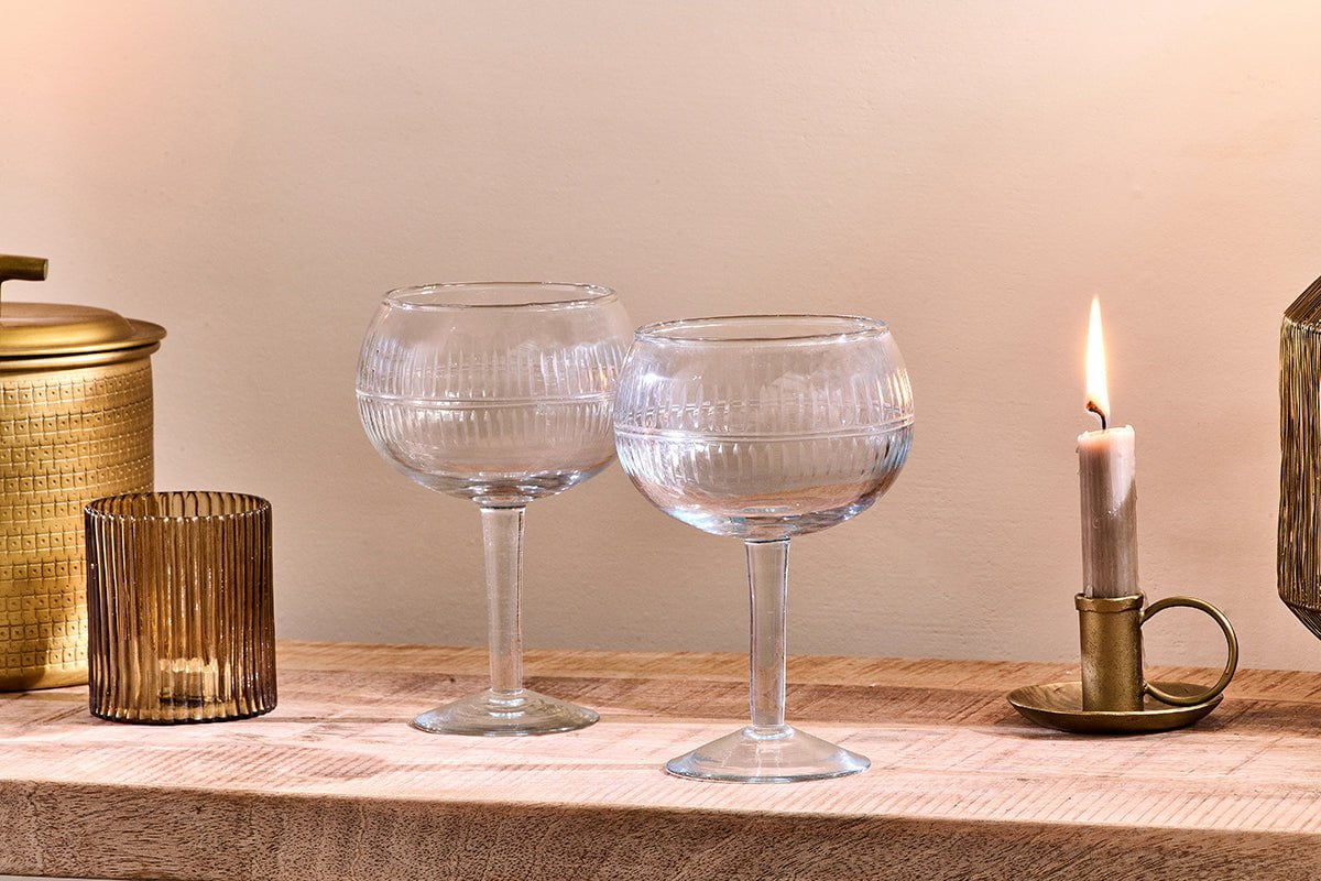 Nkuku Mila Gin Glass Clear (Set Of 2)