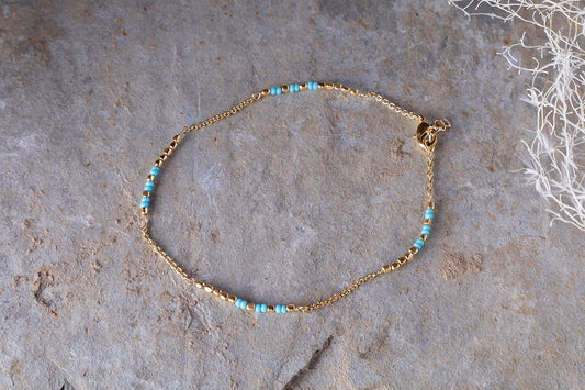 Nkuku Mindra Anklet Turquoise