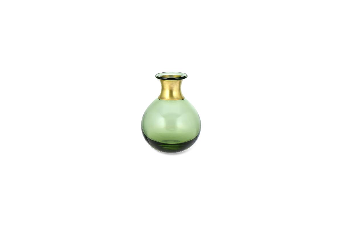 Nkuku Miza Mini Glass Vase Green
