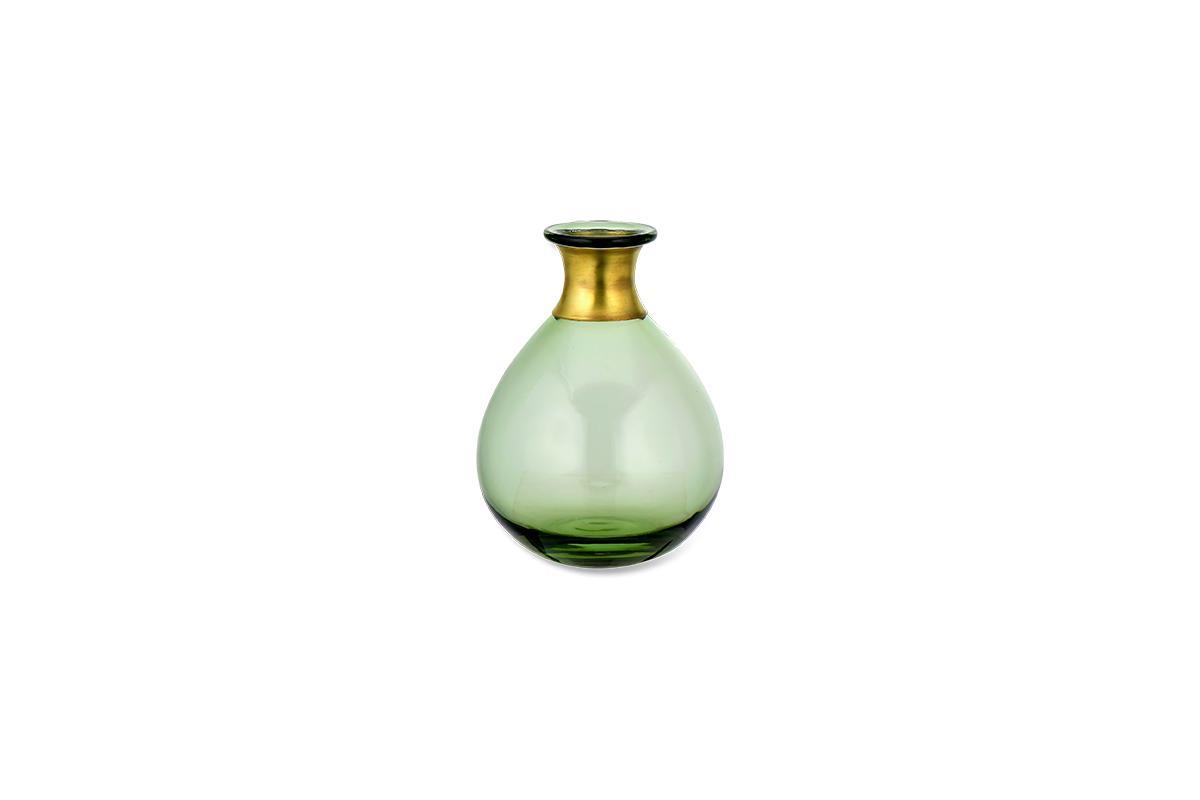 Nkuku Miza Mini Glass Vase Green