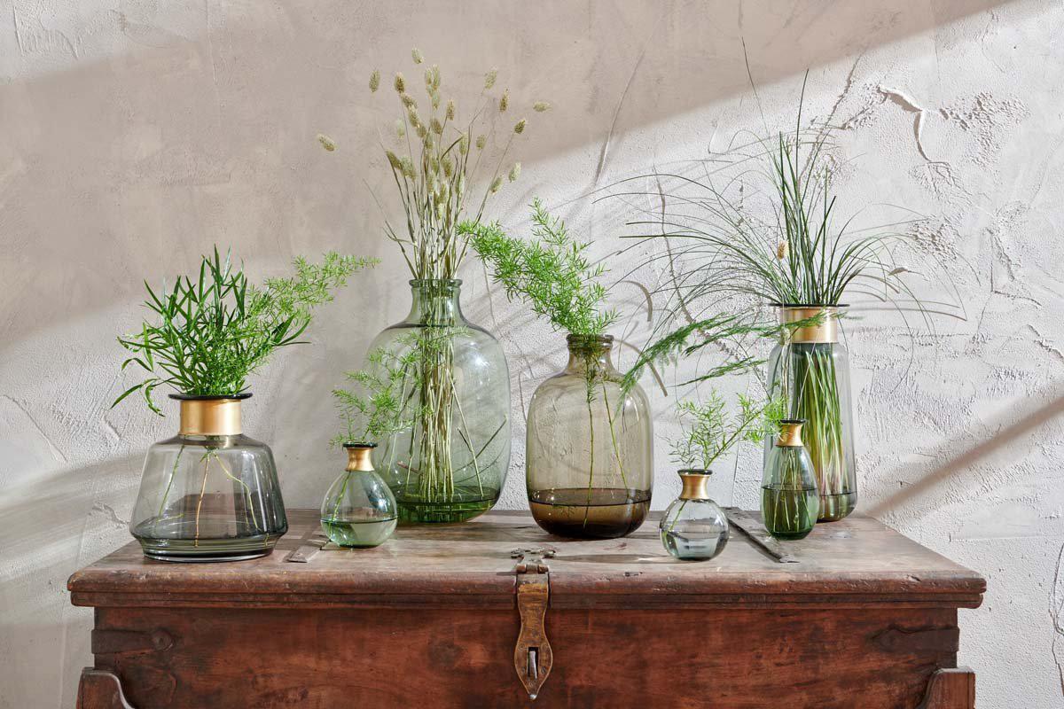 Nkuku Miza Mini Glass Vase Smoke