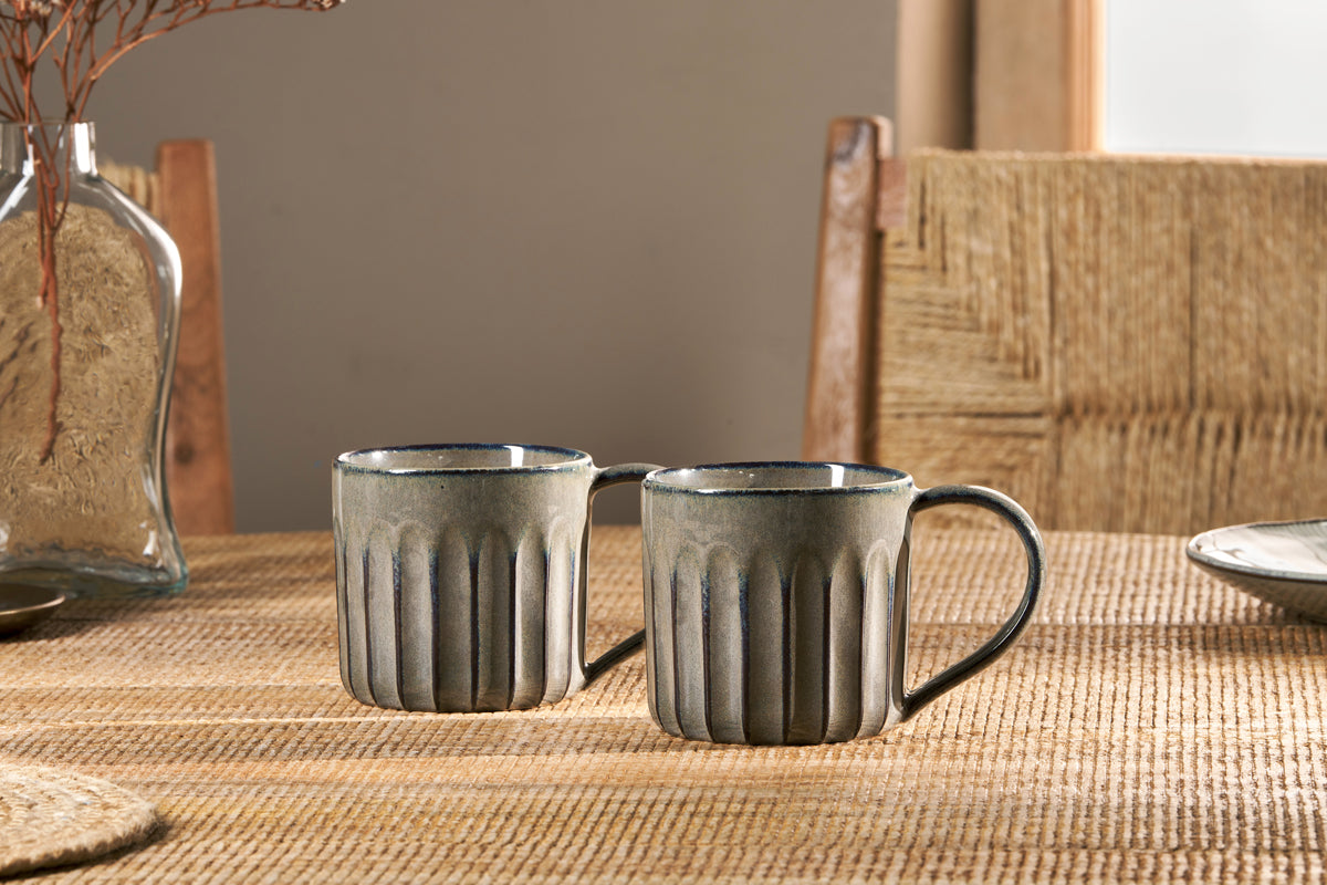 Nkuku Moda Mug Pewter (Set Of 2)