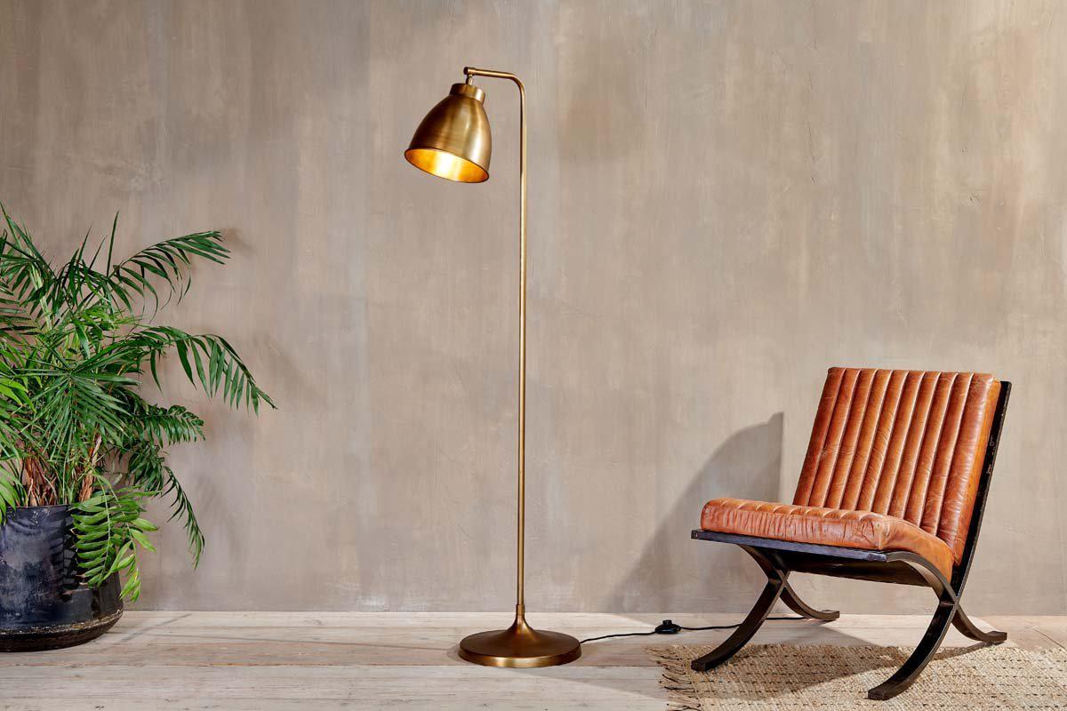 Nkuku Muturi Floor Lamp Antique Brass