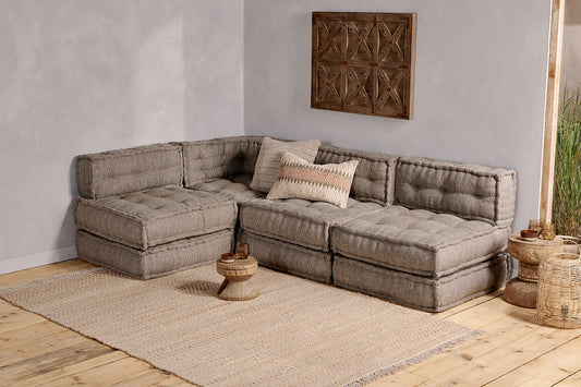Nkuku Nadeeka Modular Sofa Soft Grey Set