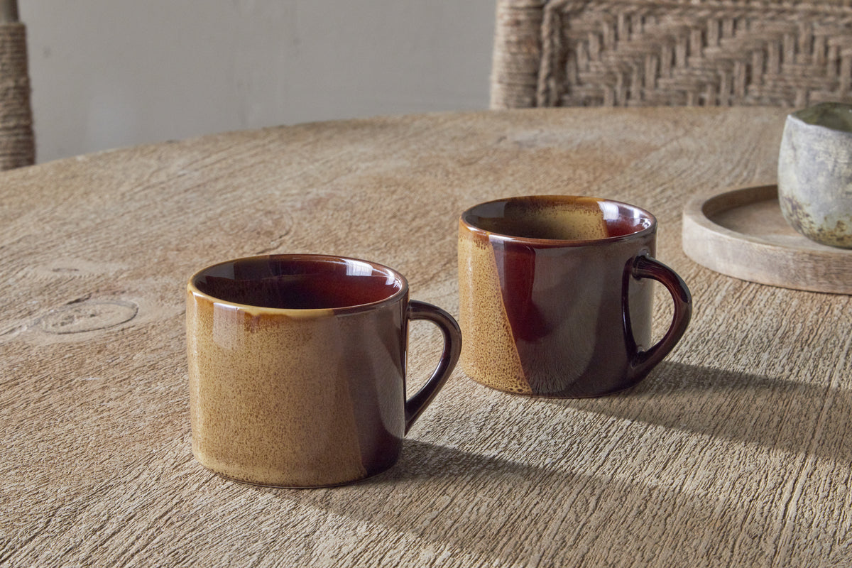 Nkuku Naav Mugs Mustard Small (Set Of 2)