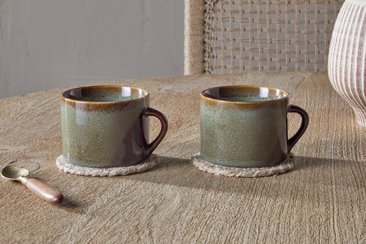 Nkuku Naav Mugs Blue Large (Set Of 2)