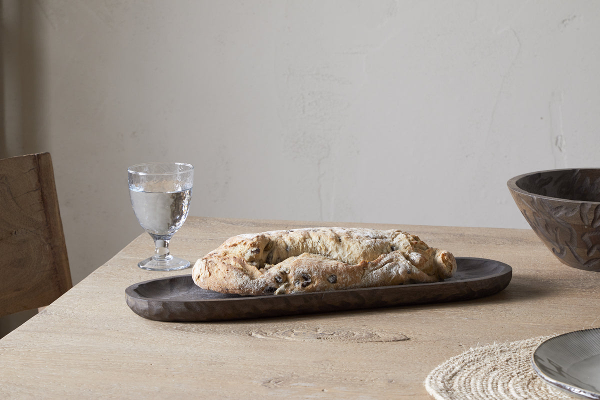 Nkuku Nyati Serving Platter Dark Brown