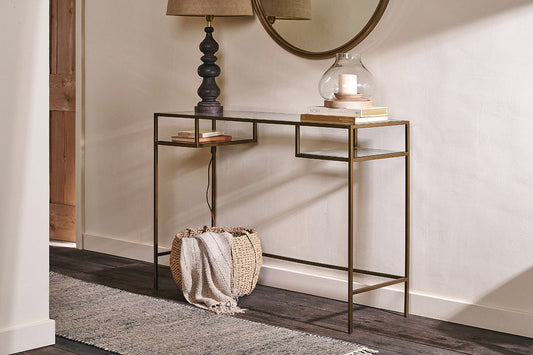 Nkuku Nakuru Iron & Glass Console Table
