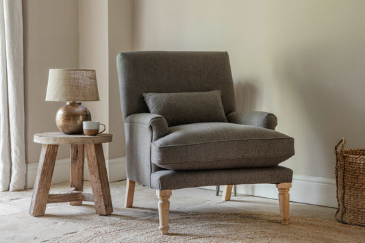 Nkuku Nalla Wool Armchair Charcoal