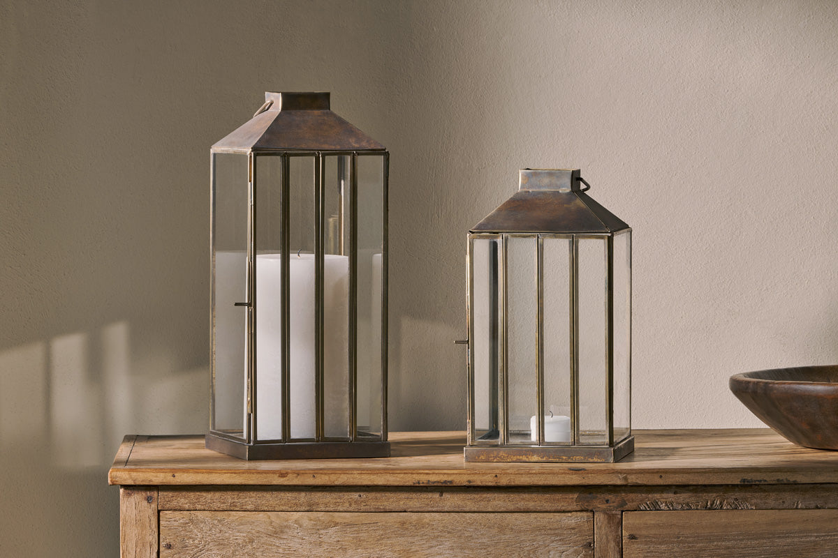 Nkuku Nampo Lantern Aged Antique