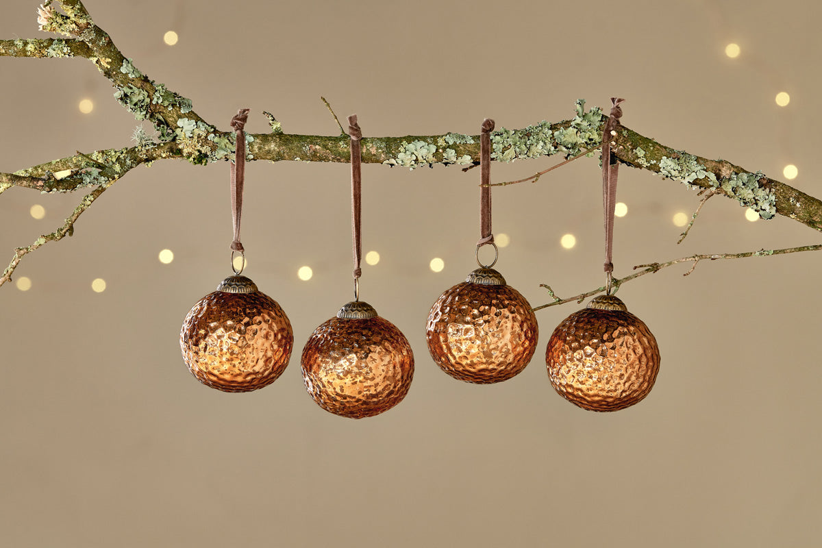 Nkuku Narangi Baubles Copper (Set Of 4)