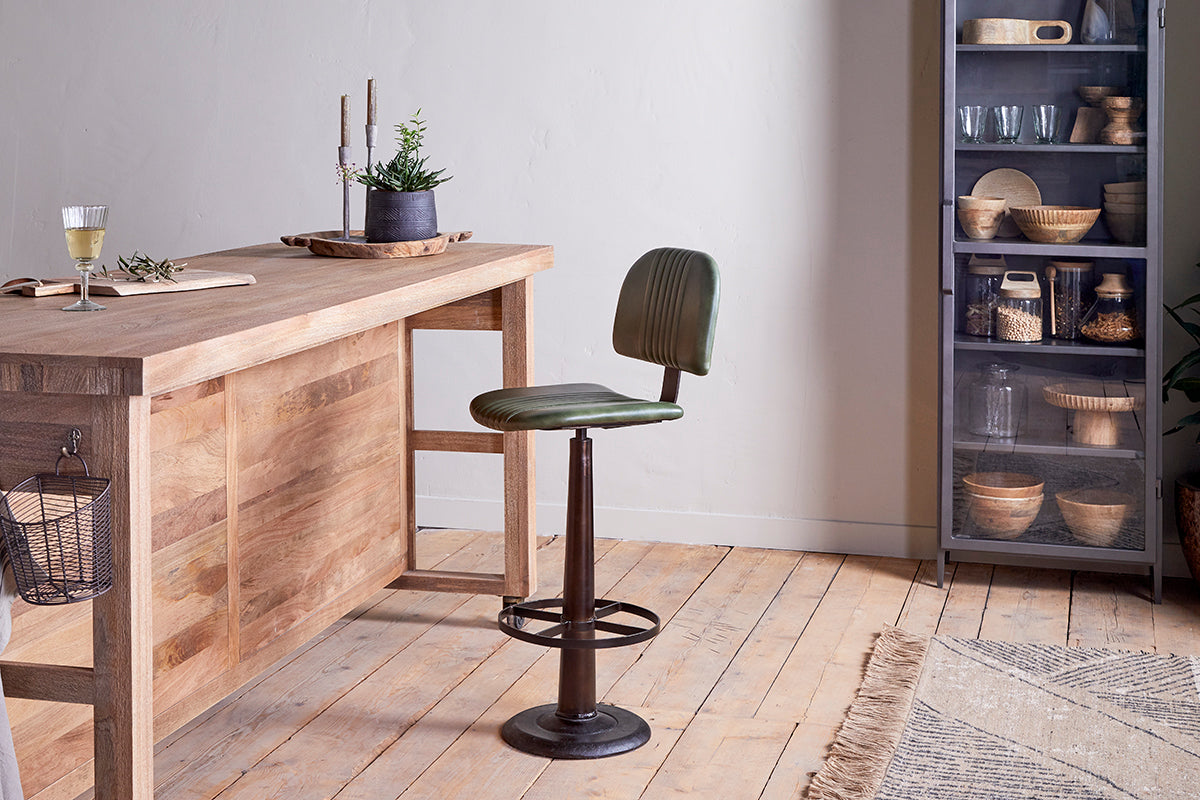 Nkuku Narwana Bar Chair Rich Green