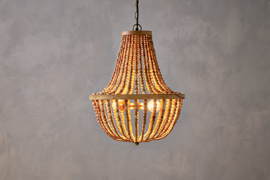 Nkuku Neela Mango Wood Pendant Natural