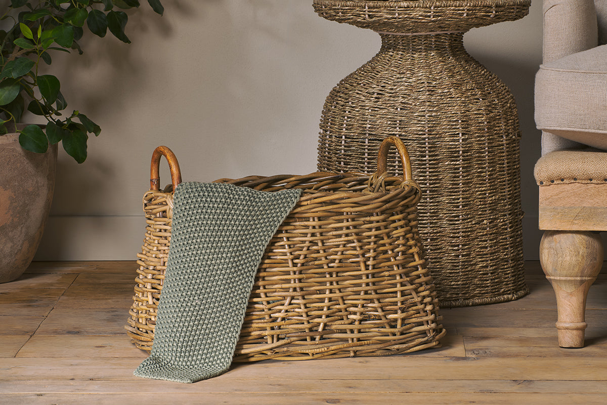 Nkuku Netra Rattan Basket Natural