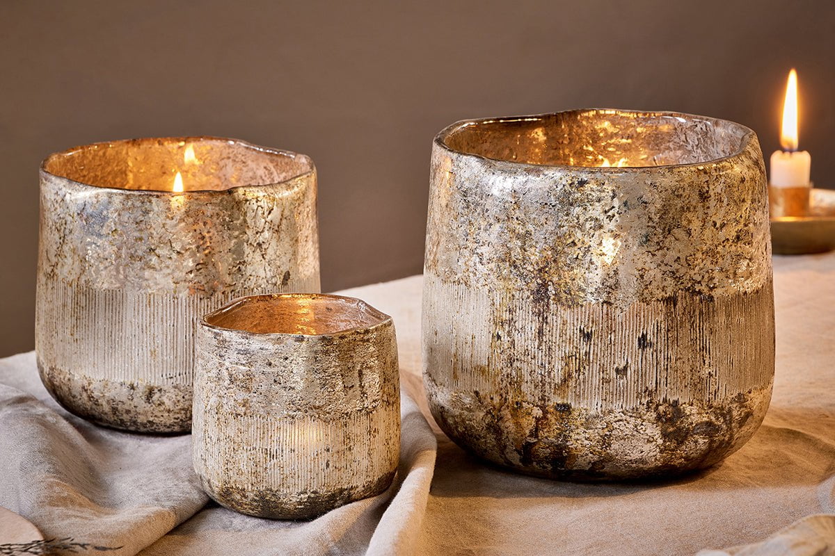 Nkuku Nimit Recycled Glass Tealight