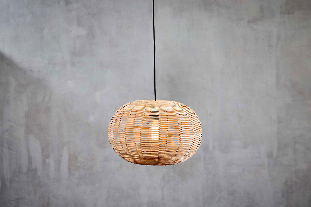 Nkuku Noko Wicker Round Pendant Natural Large