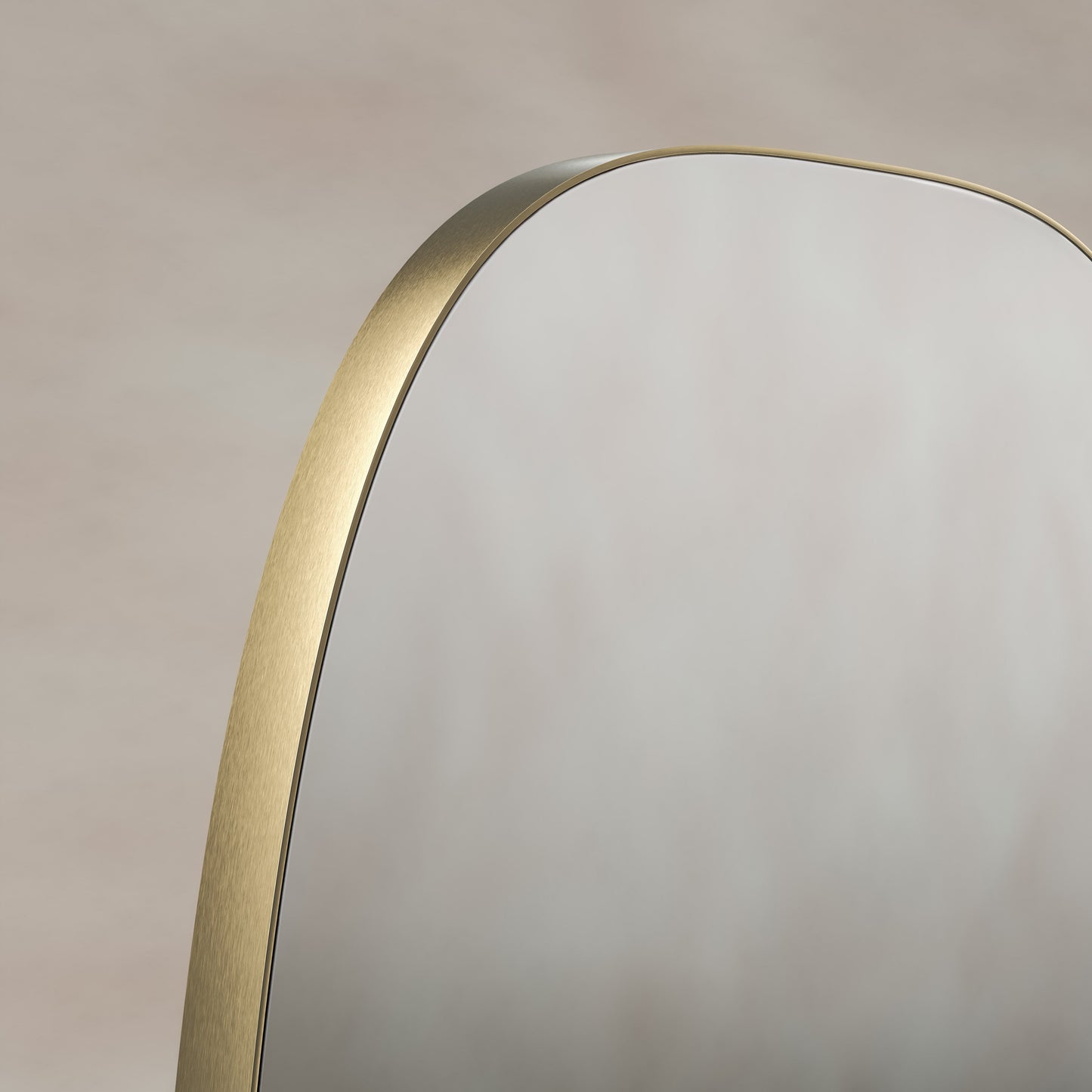 Origins Living Oslo Barrel Mirror 45 X 80cm Brushed Brass