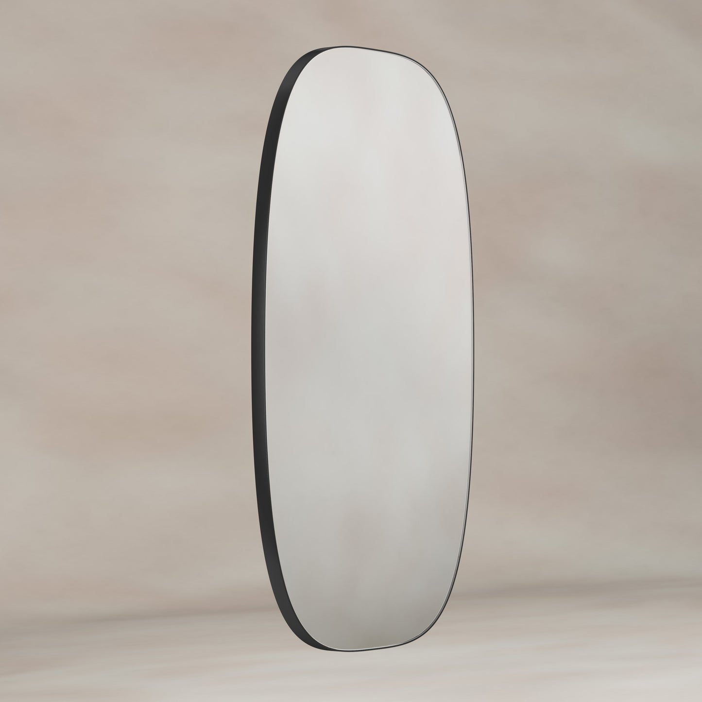 Origins Living Oslo Barrel Mirror 45 X 80cm Matt Black