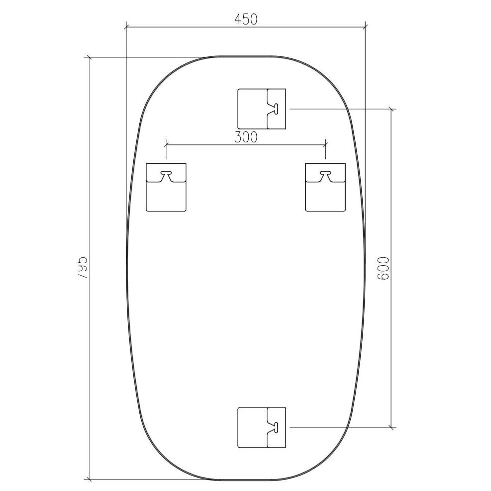 Origins Living Oslo Barrel Mirror 45 X 80cm Matt Black