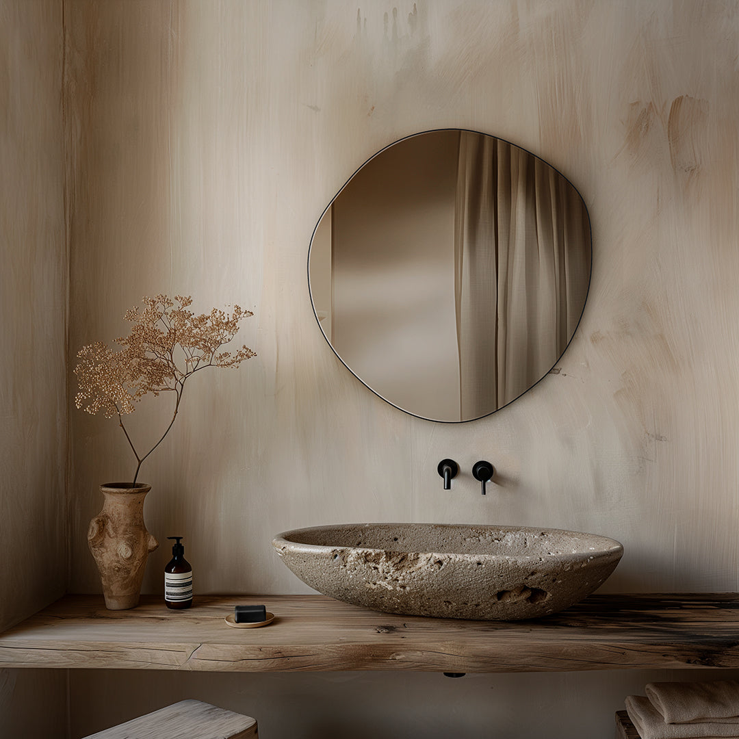 Origins Living Oslo Organic Mirror 60 60x58cm Matt Black