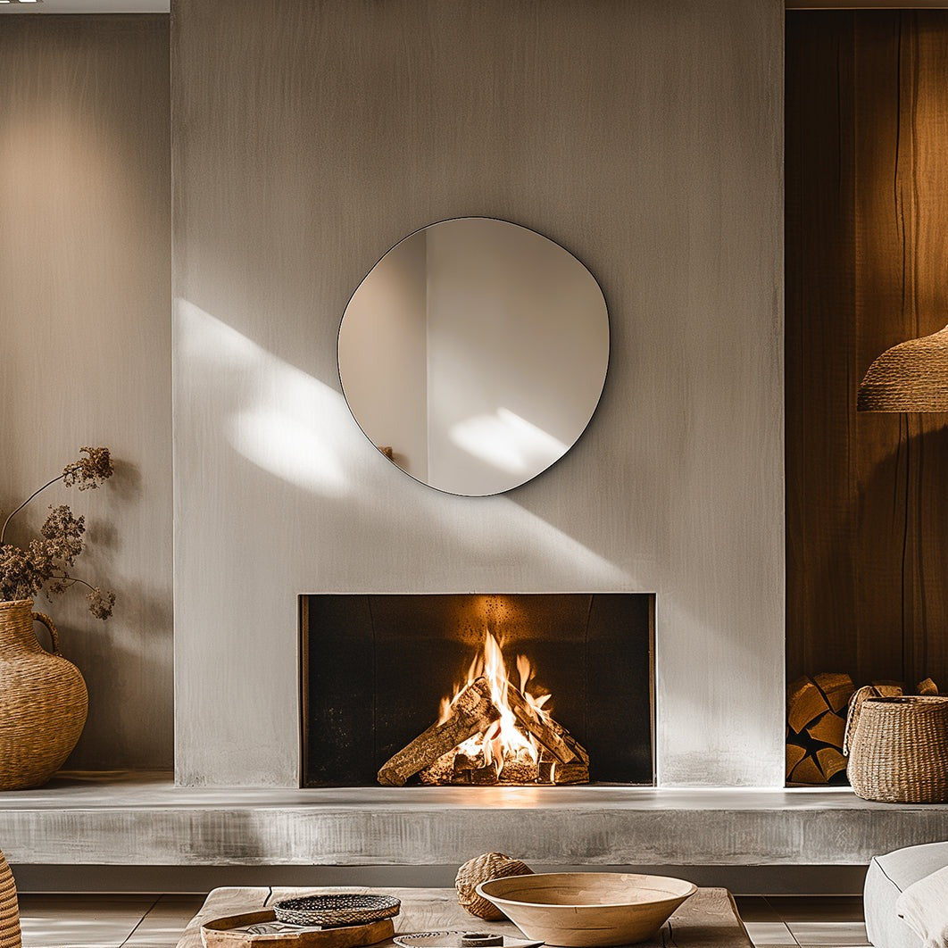 Origins Living Oslo Organic Mirror 80 80x77cm Matt Black