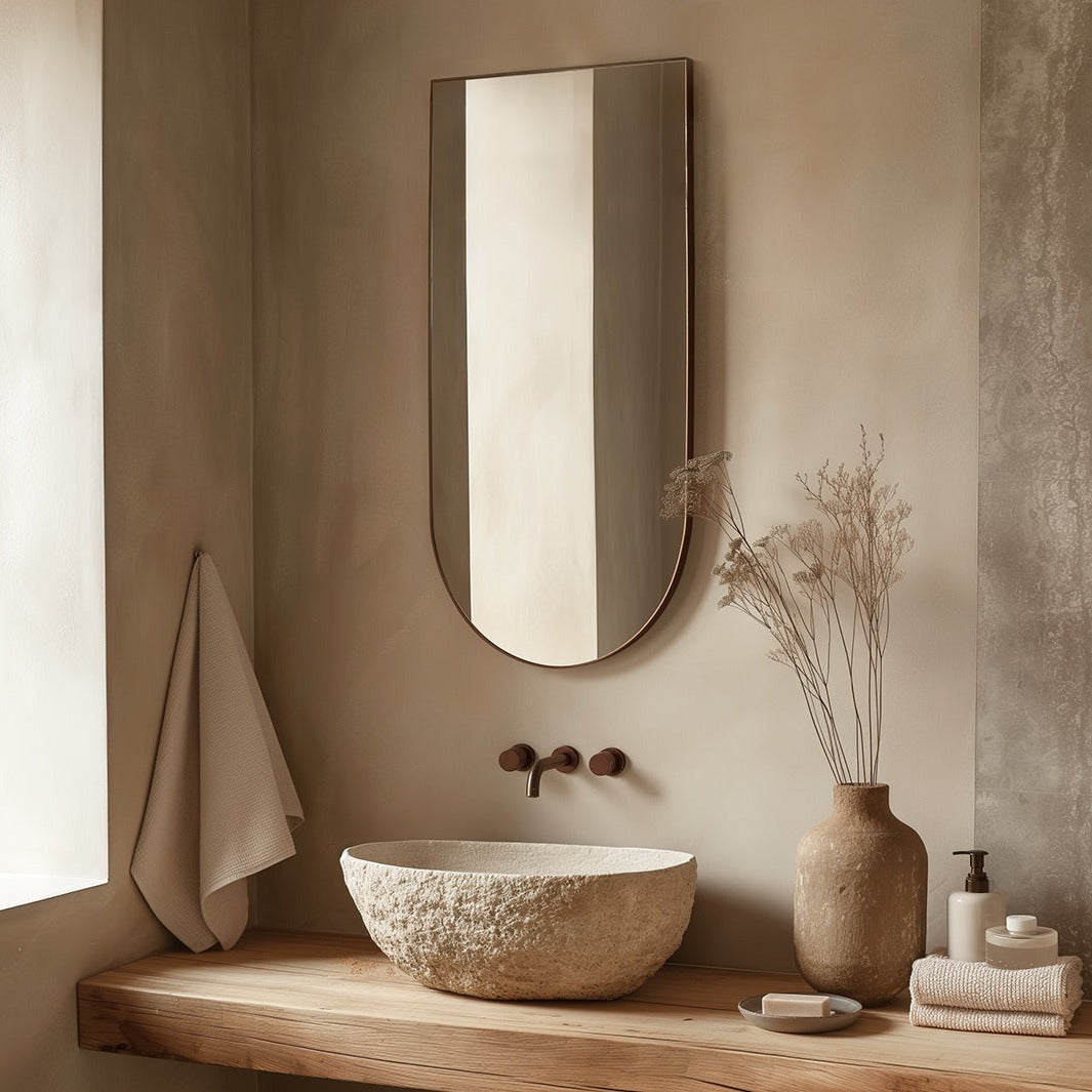 Origins Living Oslo Arch Mirror 50x100cm Brushed Bronze