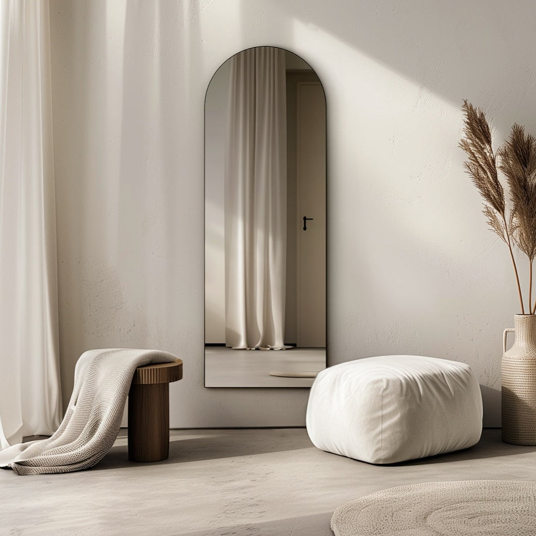 Origins Living Oslo Arch Mirror 50x140cm Matt Black