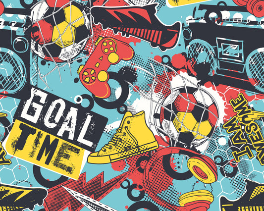 Origin Murals Games Splash Red Petrol 300cm X 240cm