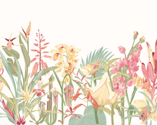 Origin Murals Tropical Foliage Dusky Coral 350cm X 280cm