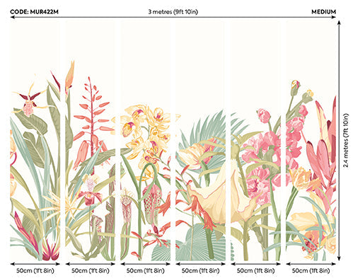 Origin Murals Tropical Foliage Dusky Coral 300cm X 240cm