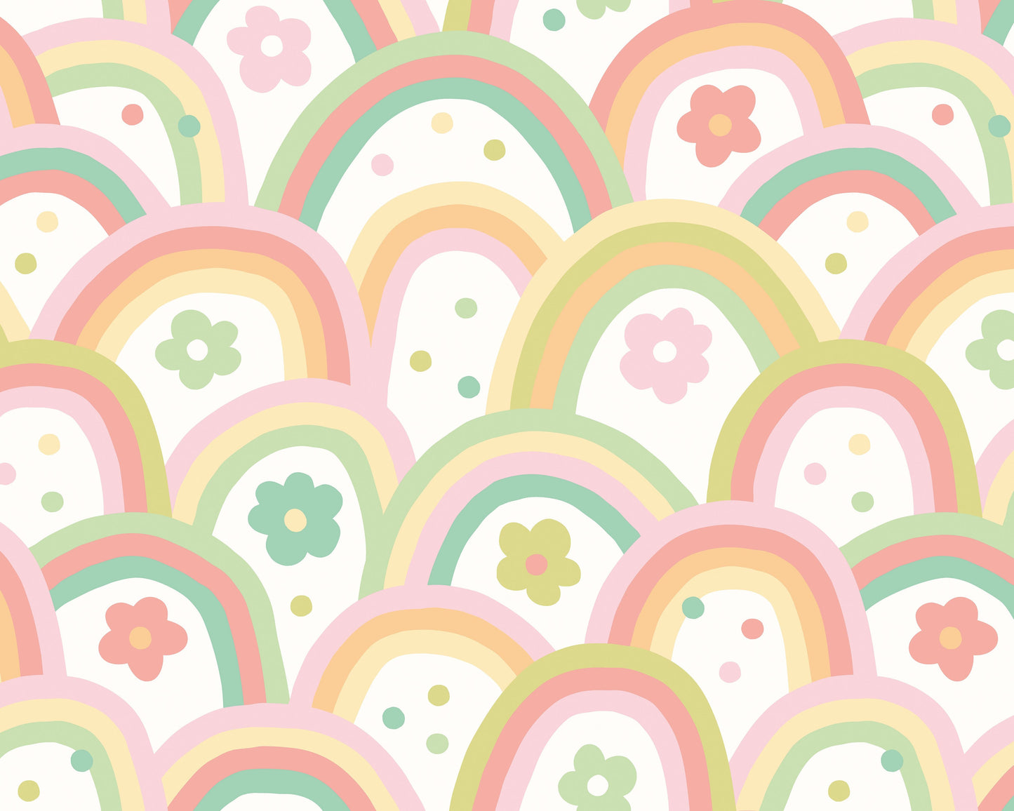 Origin Murals Rainbow Wobble Apple Green 300cm X 240cm