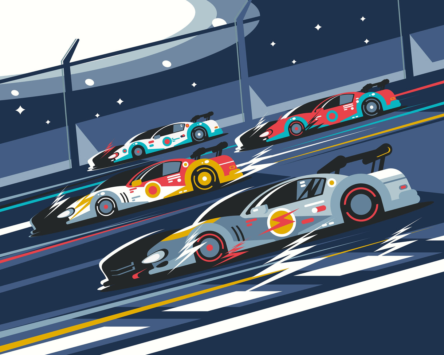 Origin Murals Sports Cars Navy Blue 300cm X 240cm