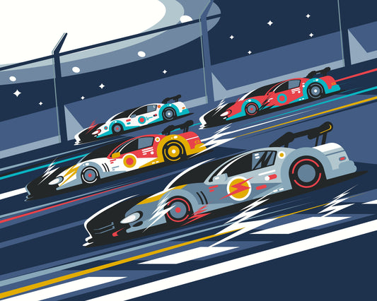 Origin Murals Sports Cars Navy Blue 300cm X 240cm