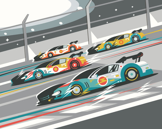 Origin Murals Sports Cars Grey 300cm X 240cm