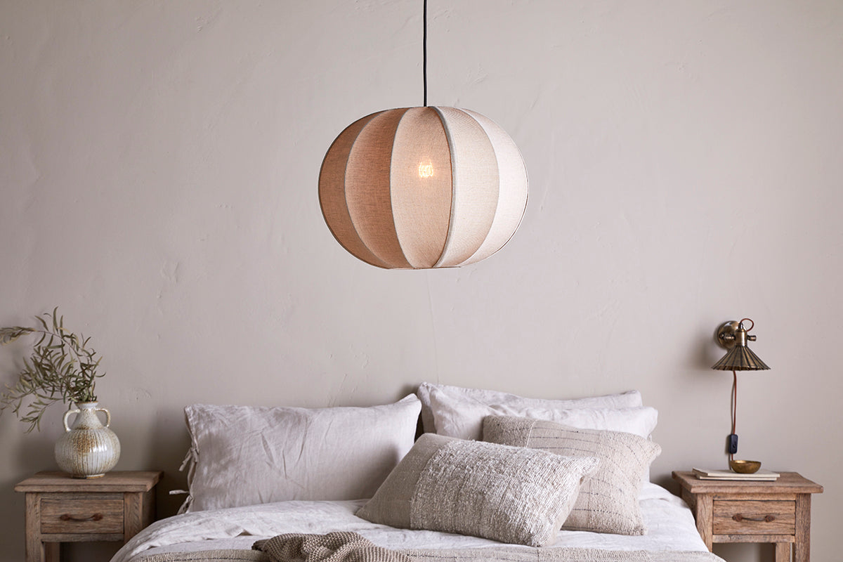 Nkuku Orisa Linen Lampshade Off White