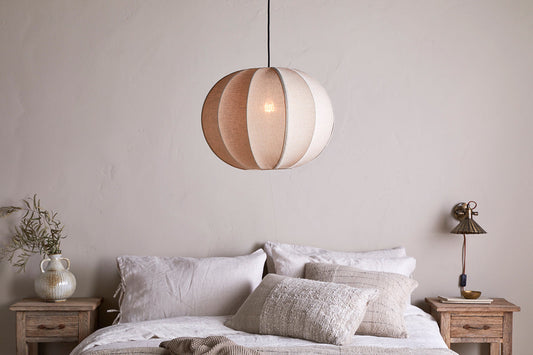 Nkuku Orisa Linen Lampshade Off White